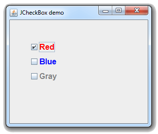 تغيير لون و حجم و نوع خط ال JCheckBox