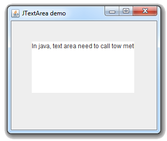 طريقة جعل النص يظهر بداخل ال jtextarea في ال JFrame